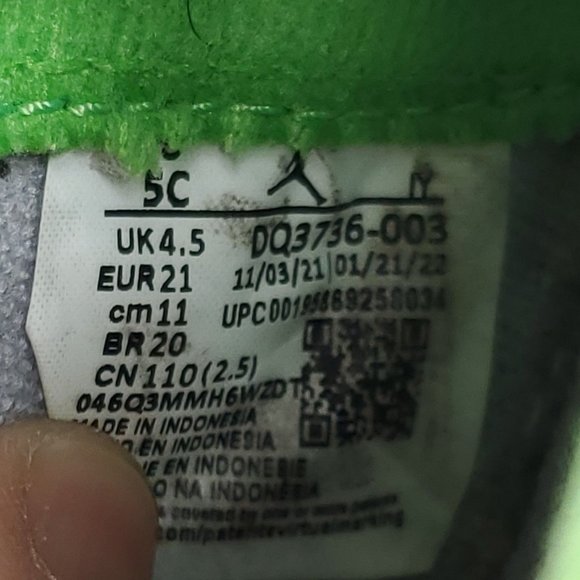 Jordan Unisex Baby & Toddler Gray Mid Top Lace Up Athletic Shoes Size US 5.5 - Picture 8 of 8